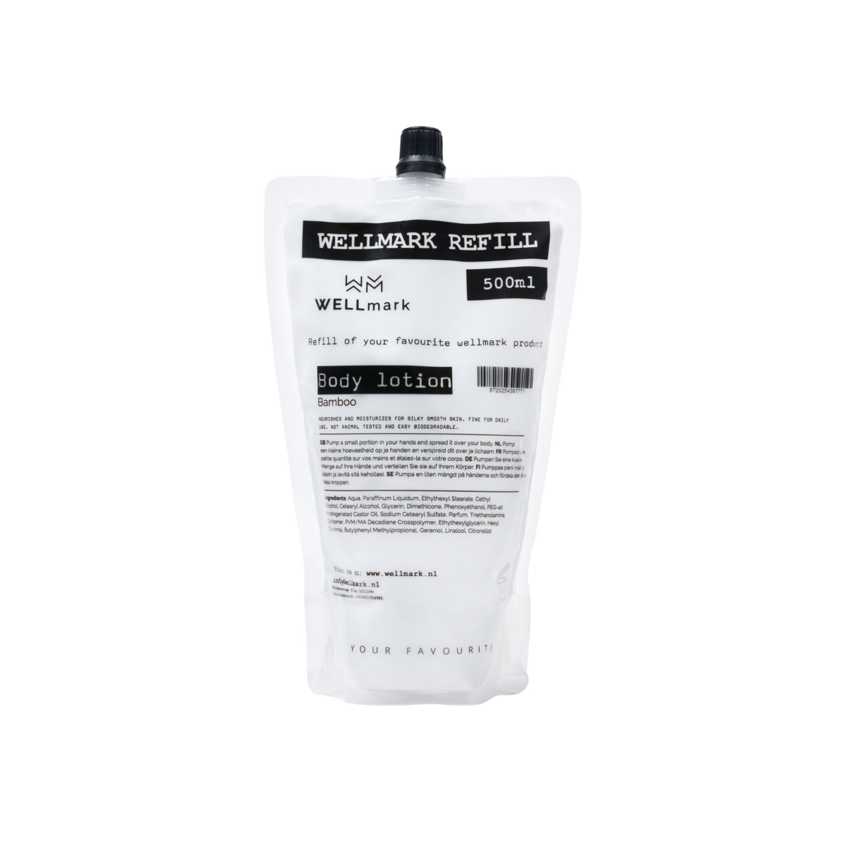 Refill body lotion 500ml bamboo